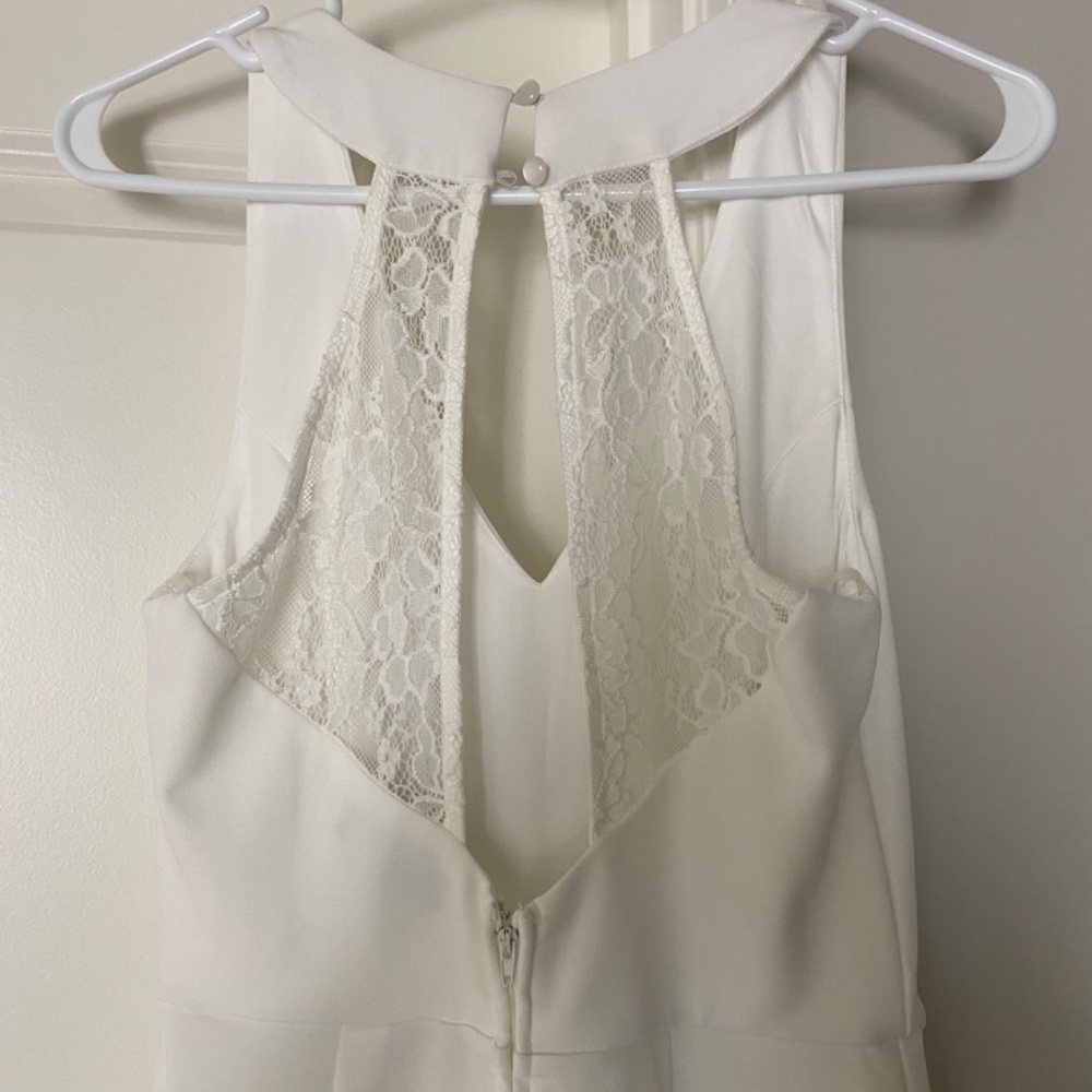 White Bridal Jumpsuit - Picture 3 of 4